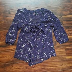 NWOT Modcloth sheer deer and heart print top